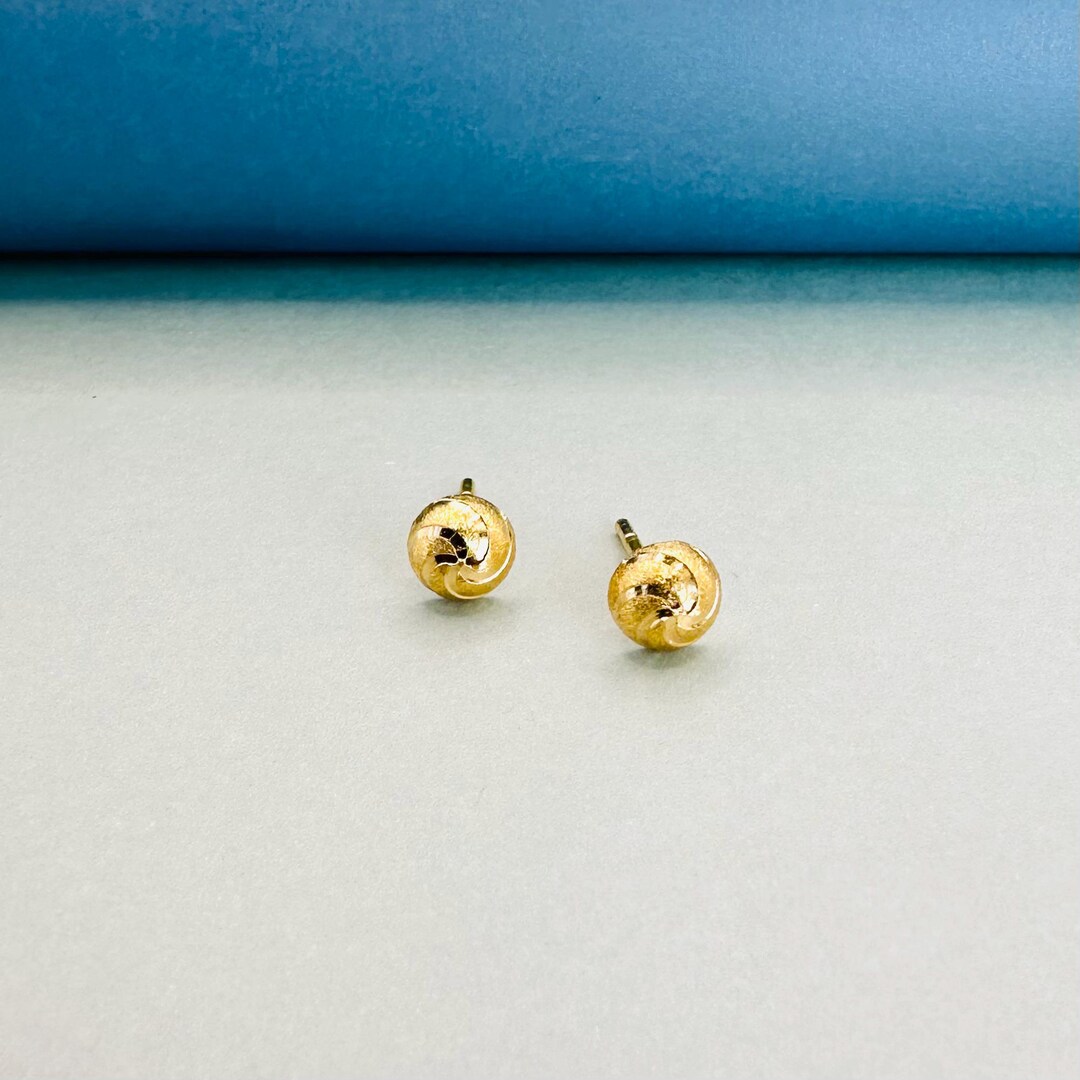 22k Solid Gold Circle Earrings / for Kids and Adults, Gift Jewellery ...