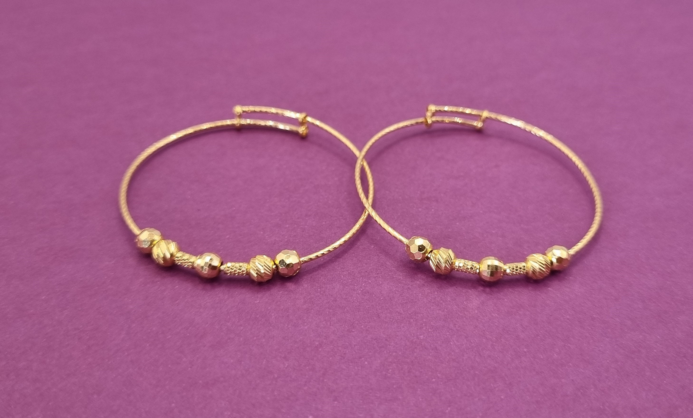Small baby girl gold bangles shop
