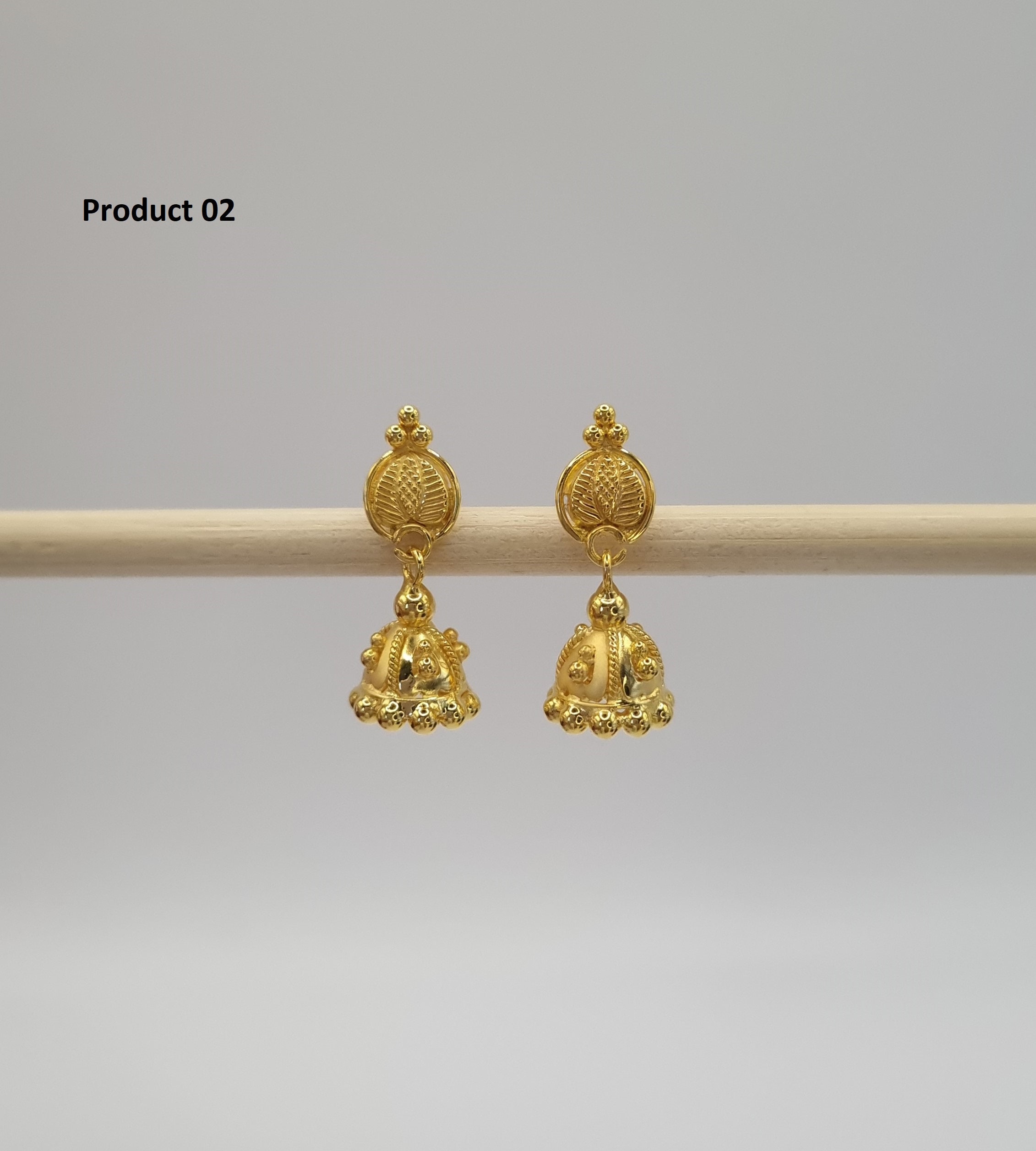 Gold Plated Small Jhumka (Earrings & Studs)