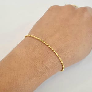 22k solid gold bracelet, everyday bracelet, simple gold bracelet