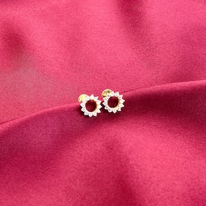 22k solid gold wreath earrings, gift gold jewellery