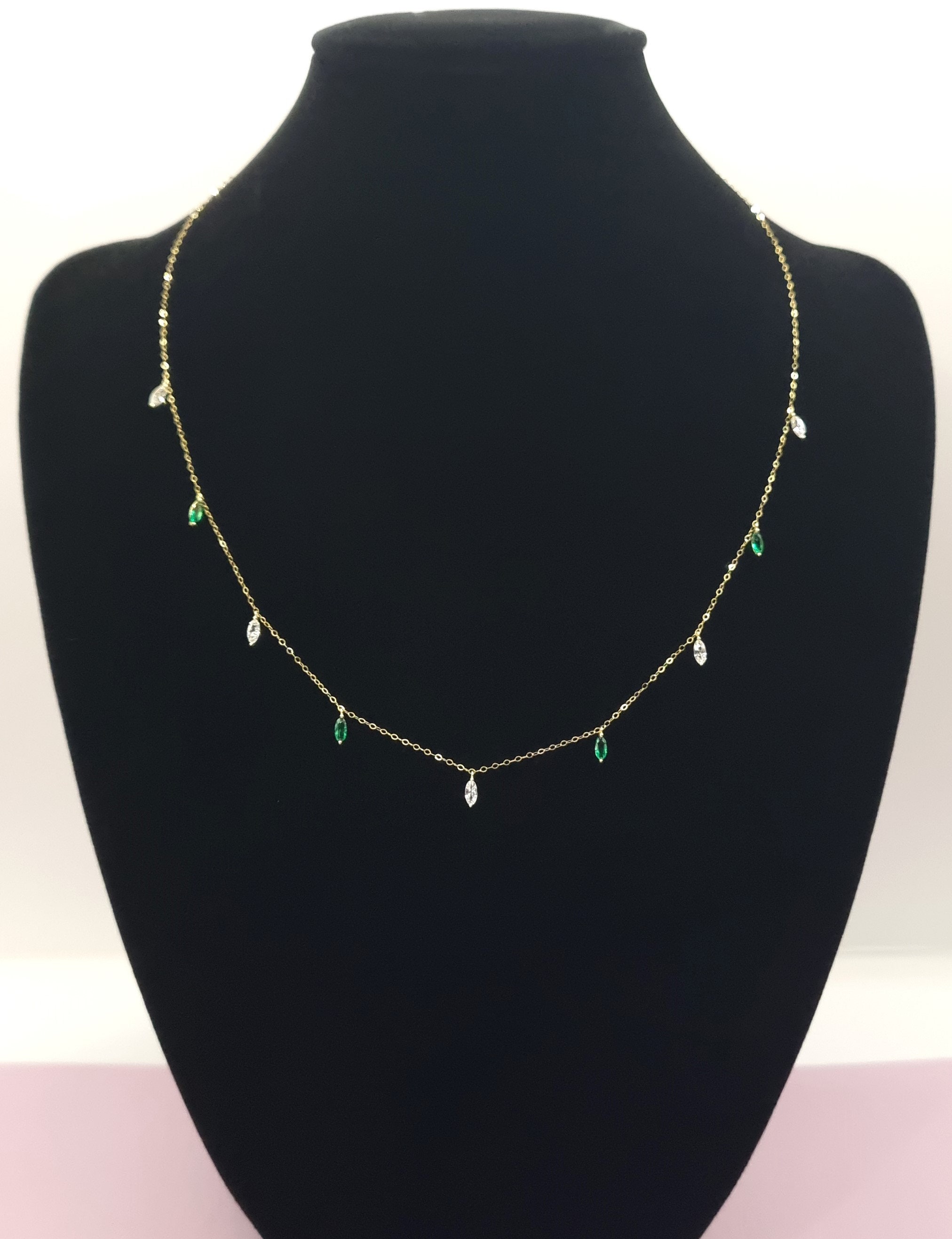 18k Solid Gold Designer Necklace, Dainty Layer Necklace