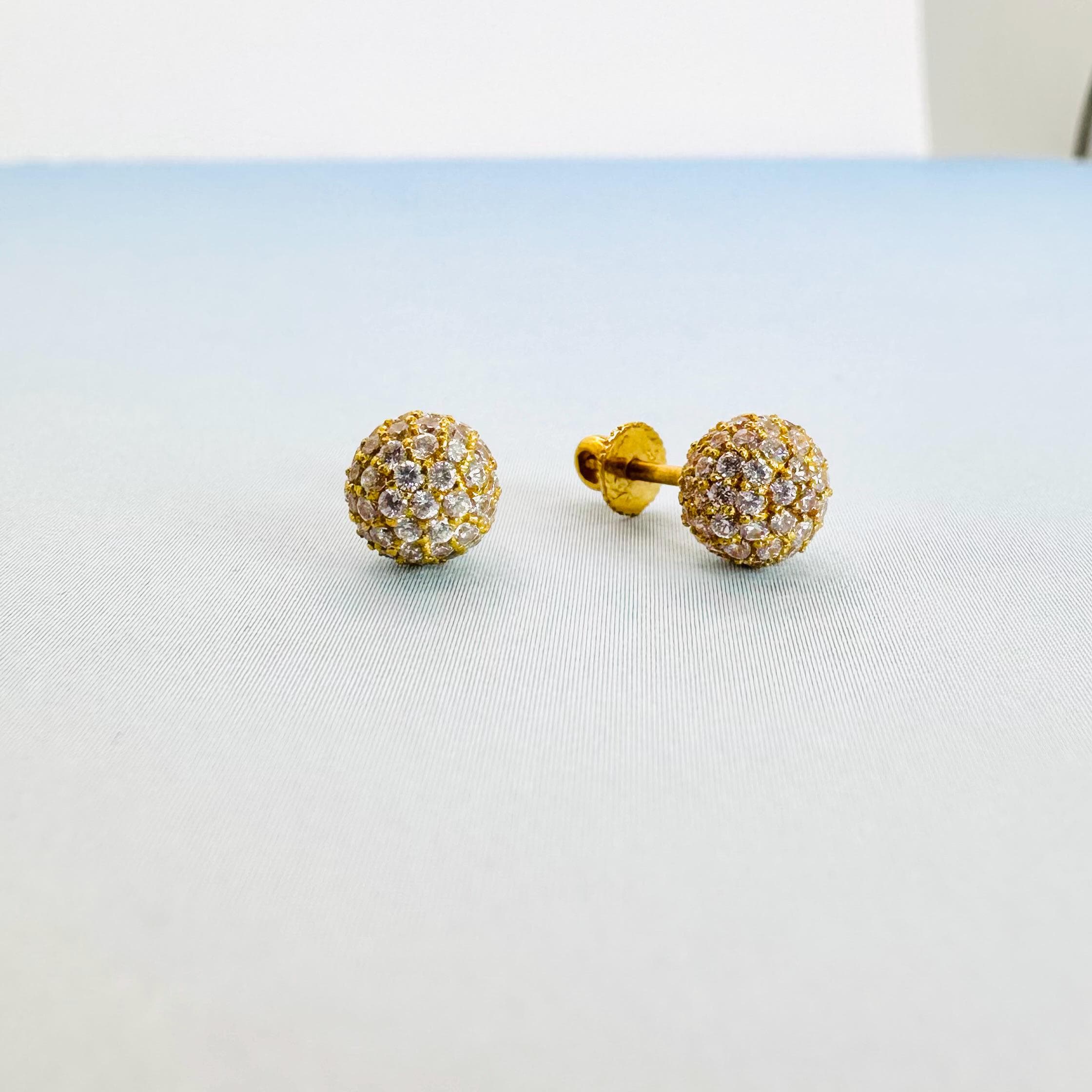 babylclub 24SS Gold studs top トップス 24Kt Gold Orb Stud Earrings – Nebü Gold