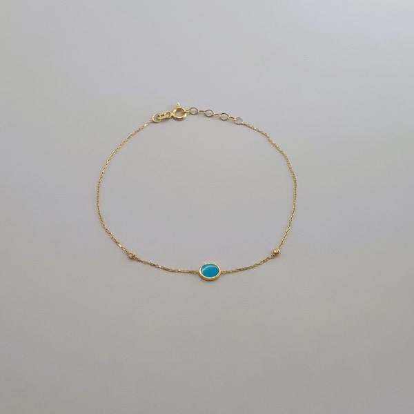 18k solid gold bracelet- minimalist gold bracelet, simple gold bracelet