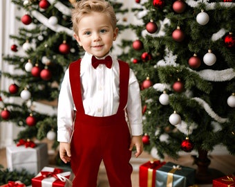 Christmas Outfit Men Boys Red Outfit Christmas Party Outfits Male Shop