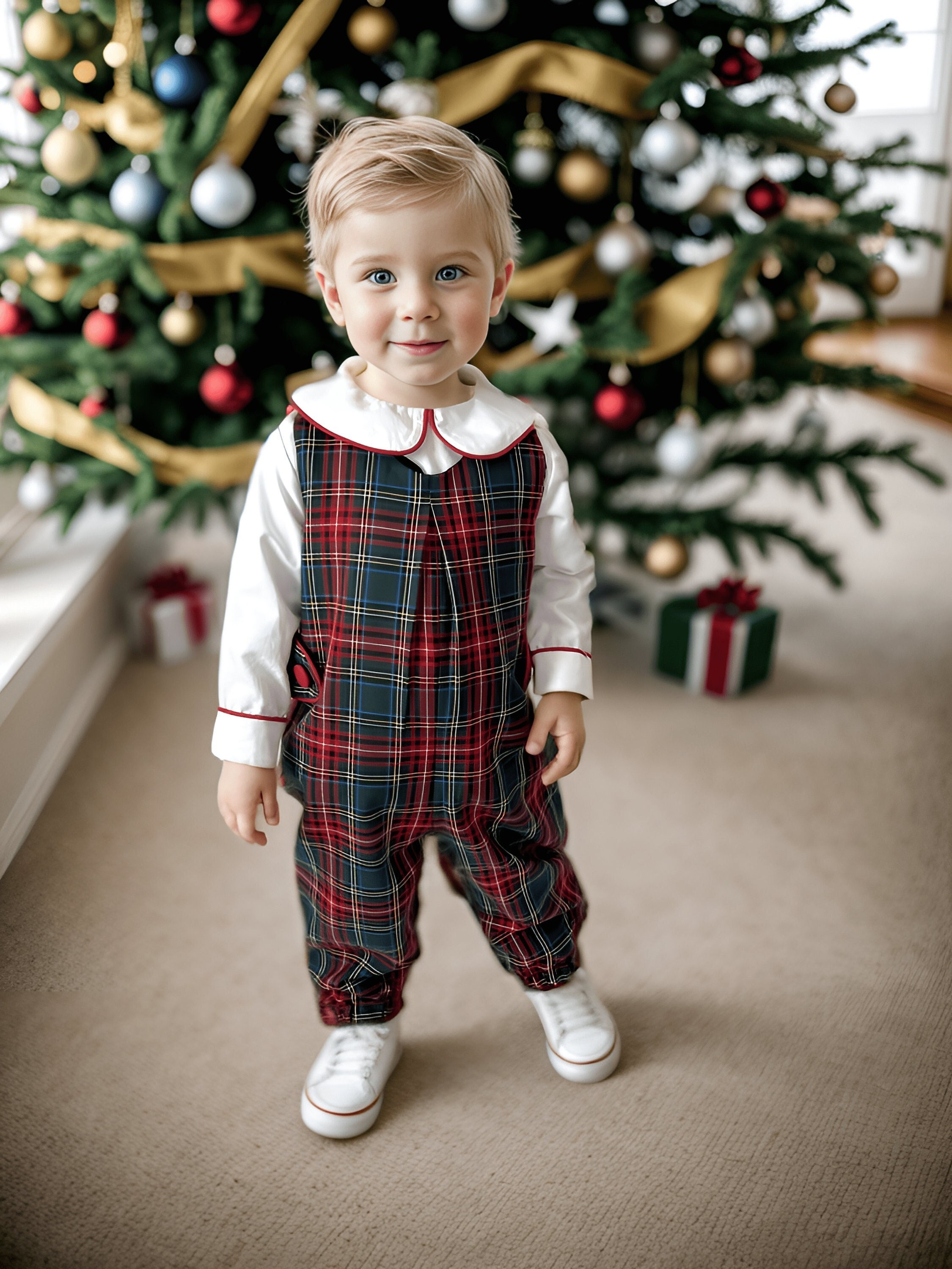 Country Christmas Coverall & Cap Country Christmas Coverall & Cap