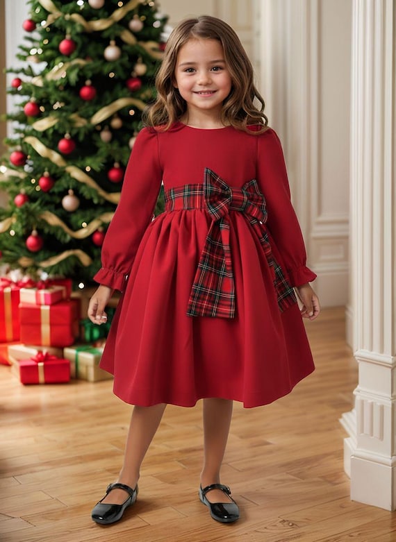 strapless open back dress Festive Christmas Holiday Dress Girls L Green White Striped Top Red Tulle Skirt main image 1