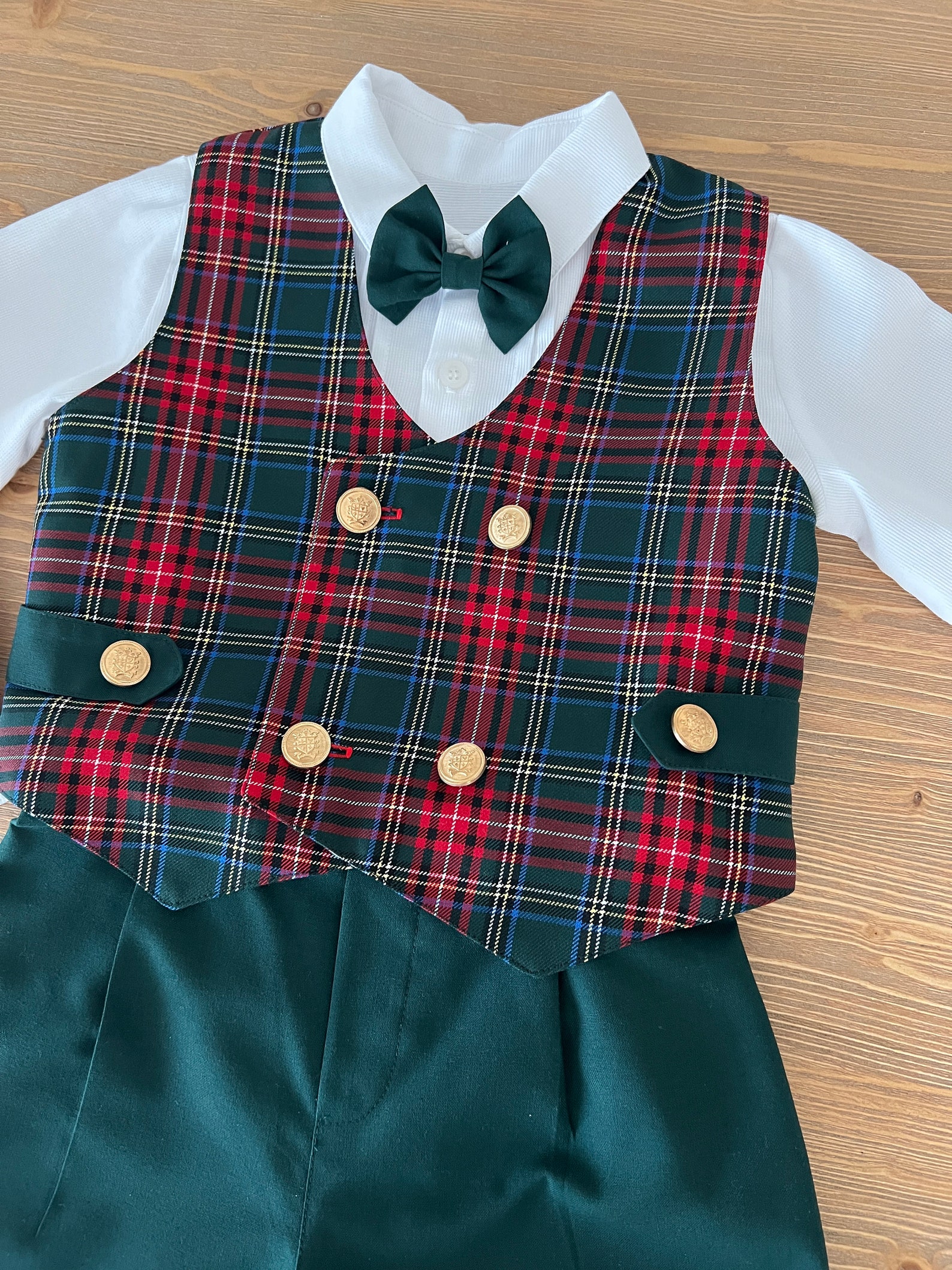 Bimbalo Red Tartan Holiday season Boys Set