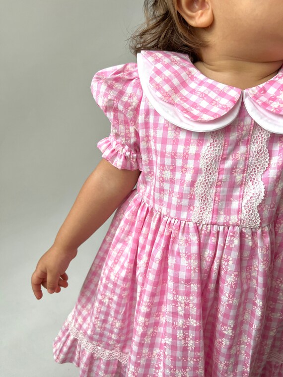 Pink gingham deals baby dress