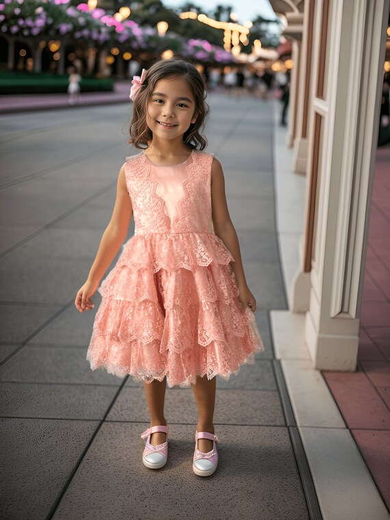 Pink lace dress outfit 2025