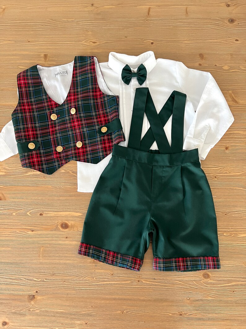 Natale Snowman Boy Tartan Set