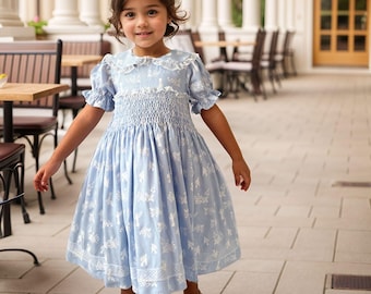 smocked party dress Smocked Birthday Cake Dress for Toddler Girl, Pink Party Dress, Baby First Birthday Outfit, Sprinkles Candle Boutique Dress