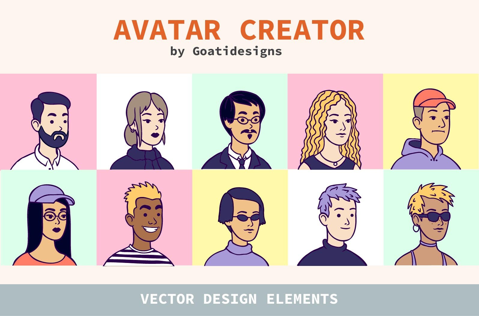 Avatar creator Stock Vector