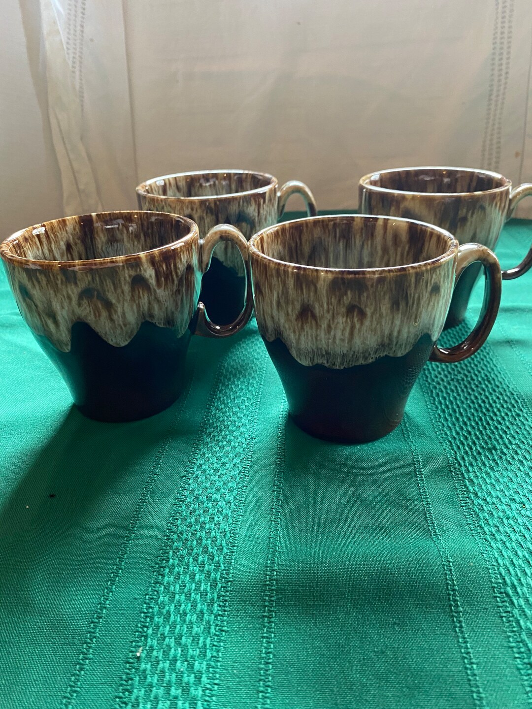 1960s Tri Color Coffee Mugs Made in the USA Etsy