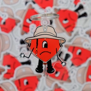 Bad bunny bucket hat keychain