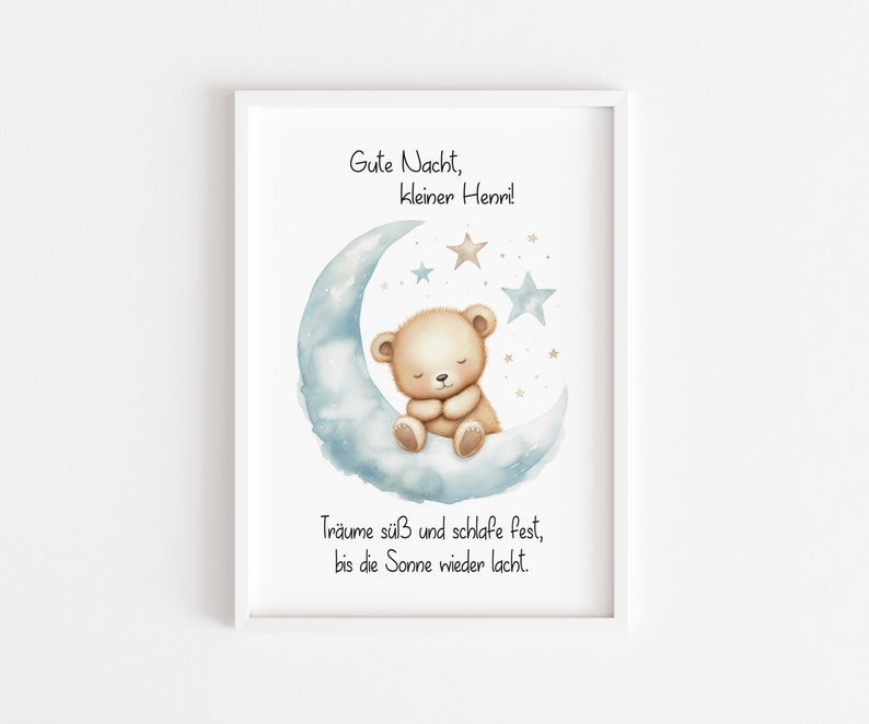 Tolles personalisiertes Poster Gute Nacht Geschenk für Kinder Geschenk
