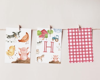 Farm Birthday Party Banner, Custom Happy Birthday Bunting, Farm Themed Decor, Farmer Party Decorations