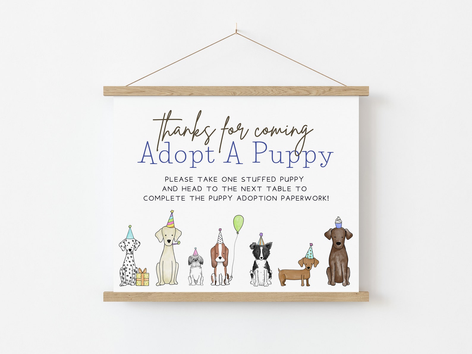 Dog Birthday Invitation Boy Dog Theme Birthday Invite Pawty Etsy