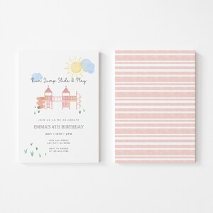 Editable Playground Birthday Invitation Cards - Easy Canva Template for ...