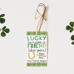 Lucky to have you, Happy St. Patrick&#39;s Day Tag, Minimalist Gift Tag, Treat Tags, Kids St. Patrick&#39;s Day, School St. Patrick&#39;s Day