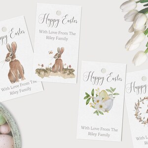 Osterhase Geschenkanhänger zum ausdrucken, Sofort Download Osterhase Ohren Geschenkanhänger, Canva Template, Osterfest Geschenkanhänger, Kinder Schule Gunst