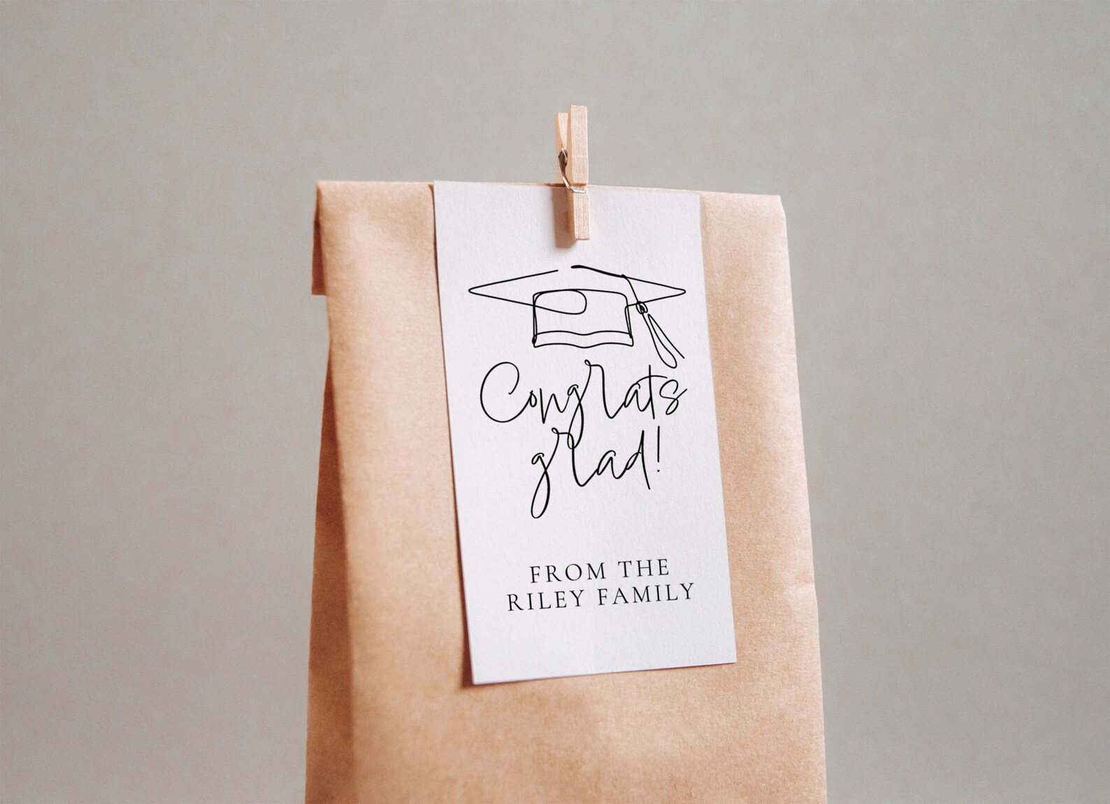 Congrats Grad Graduation Tag -m Class of 2024 Gift Graduation Cards ...