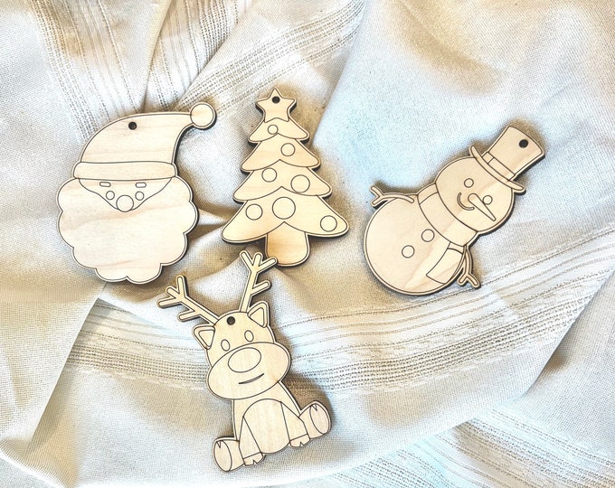 Paint Your Own Ornament, Color Your Own Ornament, DIY Kids Christmas