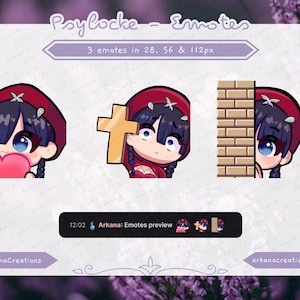 Psylocke - 3 emoticones para Twitch / Youtube / Discord