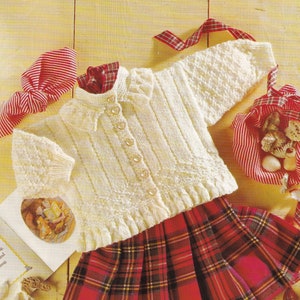 cute baby cardigan knitting pattern - PDF download