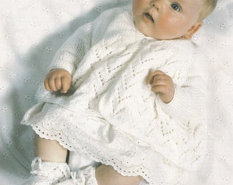 pretty baby matinee coat and booties knitting pattern