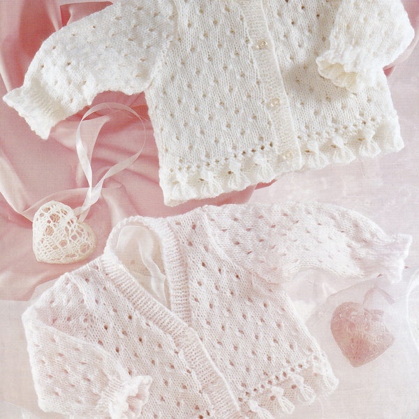 baby girls cardigan knitting patterns - PDF instant download