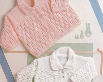 pretty 4 ply vintage baby matinee coats knitting pattern