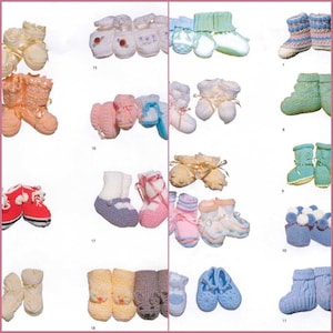 Super Vintage Baby Booties Strick- und Häkelanleitung