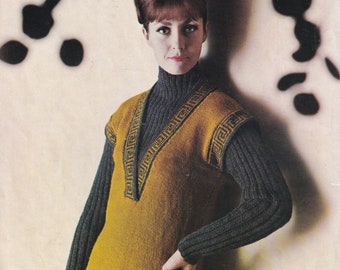 vintage knitting pattern for ladies stunning 1960s sweater