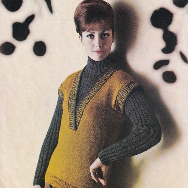 vintage knitting pattern for ladies stunning 1960s sweater