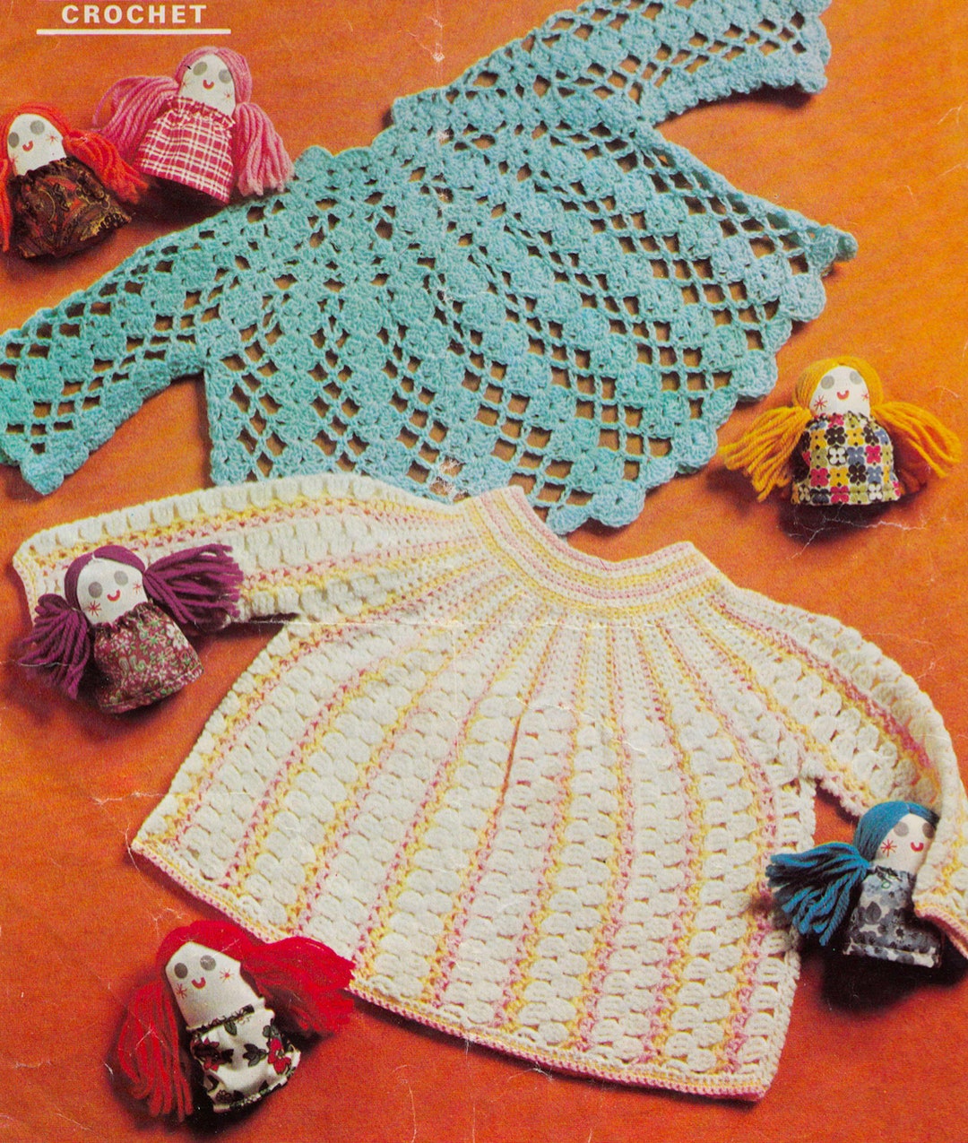 トップス Angel crochet hood tops Crochet Pattern - Vintage Baby Angel Tops in 3 Ply Wool - Etsy