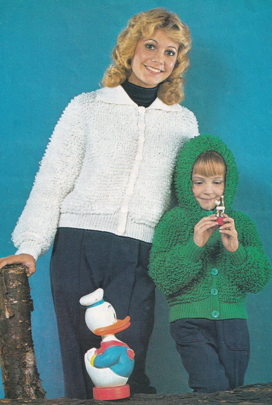 Vintage Knitting Pattern for Loopy Jacket With or Without Hood Adult ...
