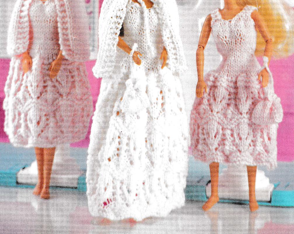 free knitting pattern for barbie wedding dress Knitting Pattern. Wedding dress for Barbie doll