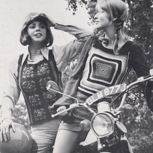 vintage 1970s crochet pattern for ladies granny square vest and tank top - PDF instant download