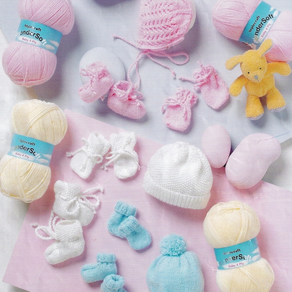 4 ply baby booties hats and mittens knitting pattern