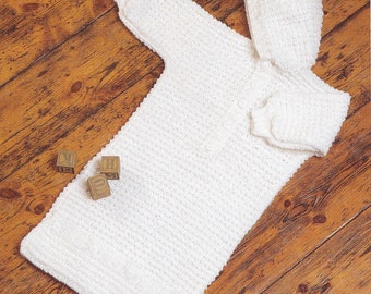 Strickanleitung Baby Kapuzenschlafsack