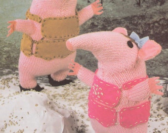 Knitting Pattern for The Clangers Toys - Instant Download
