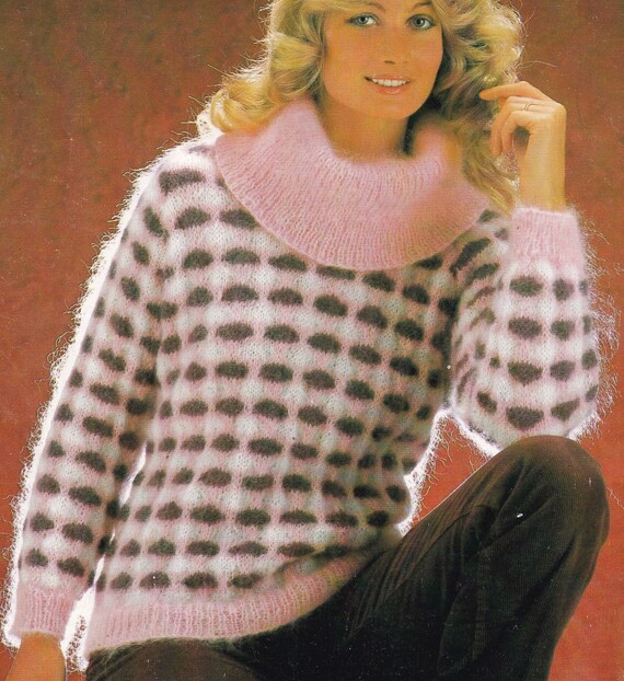 1980s Mohair Sweater Knitting Pattern Instant Download Etsy 1980s Mohair Sweater Knitting Pattern Instant Download Etsy