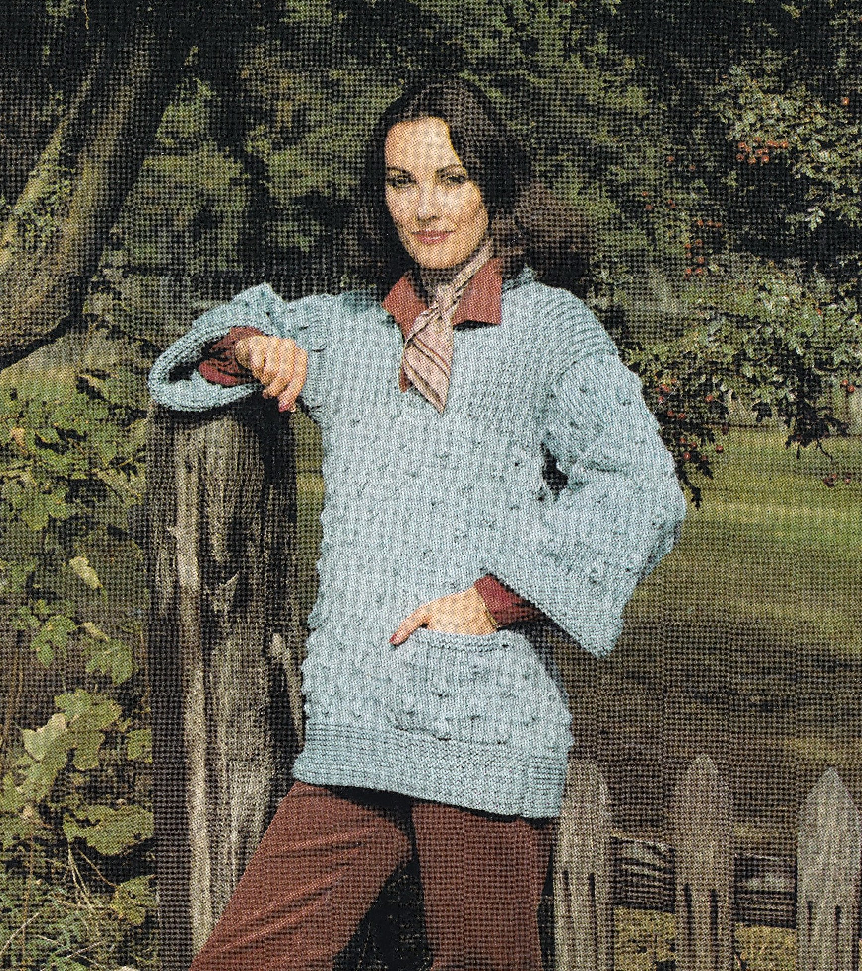 【OLD】salsation wear knit【USED】Sサイズ Chunky Bobble Pattern Sweater Knitting Pattern for Women Adults