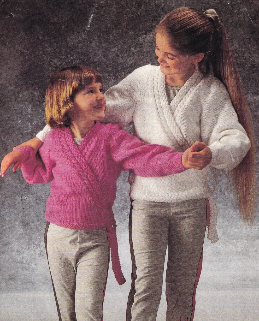 Wrapover Ballet Cardigan Knitting Pattern Vintage Child Girl Size Etsy UK