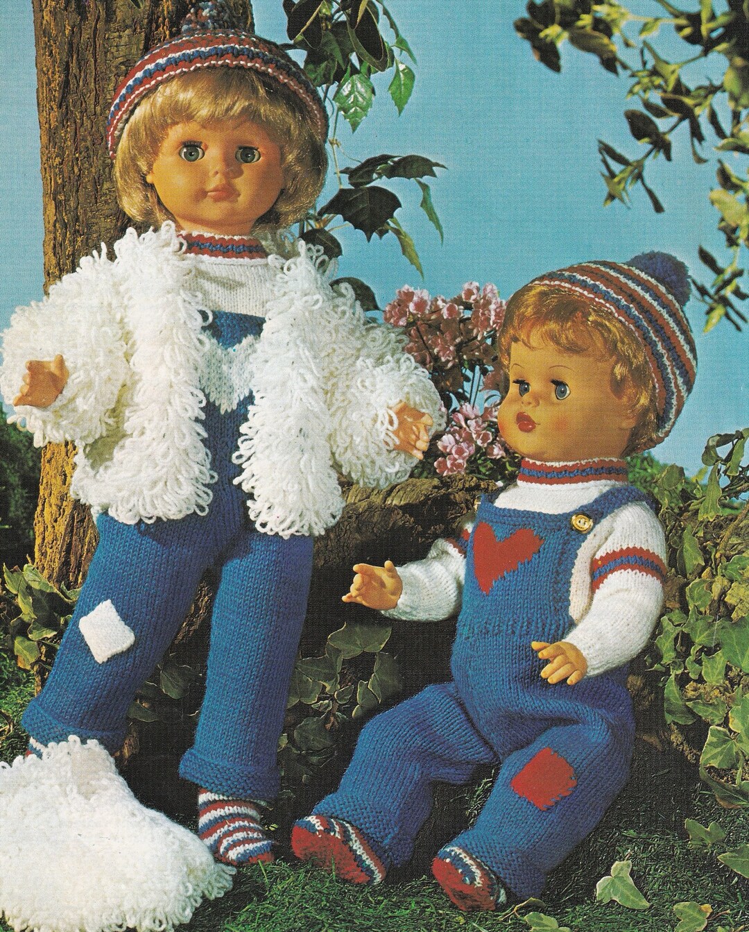 Vintage Doll Clothes Knitting Pattern for 20 Inch Doll Loopy Jacket and