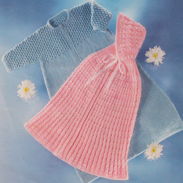 vintage knitting pattern for baby sleeping bag and carrying cloak