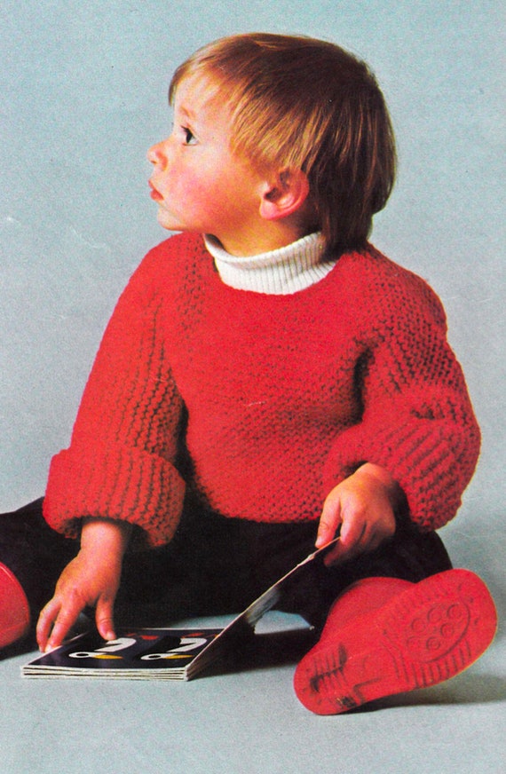 Knitting Pattern for Fast and Easy Baby and Toddler Jumper / Etsy UK