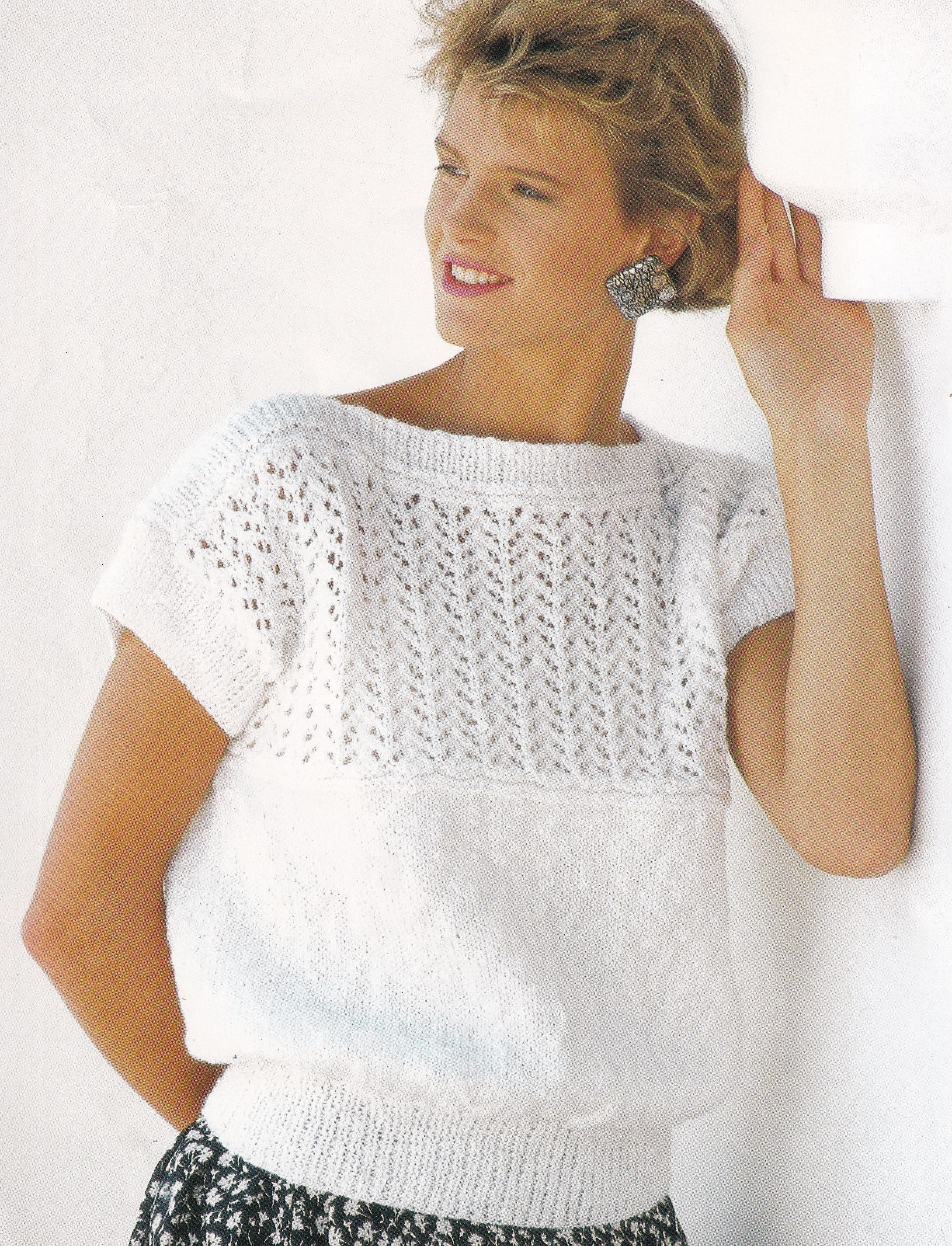 Vintage 80s Short Sleeve Top - Etsy