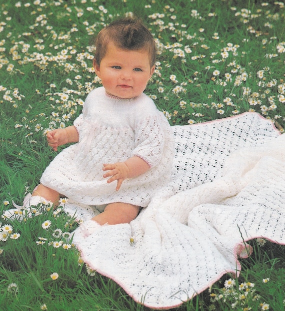 knitting pattern for baby blanket booties cardigan and bonnet set 4 ply yarn